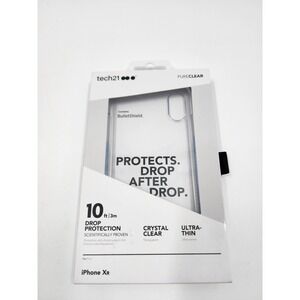 Tech21 Pure Clear iPhone XR Case 10ft Drop Protection BulletShield Transparent